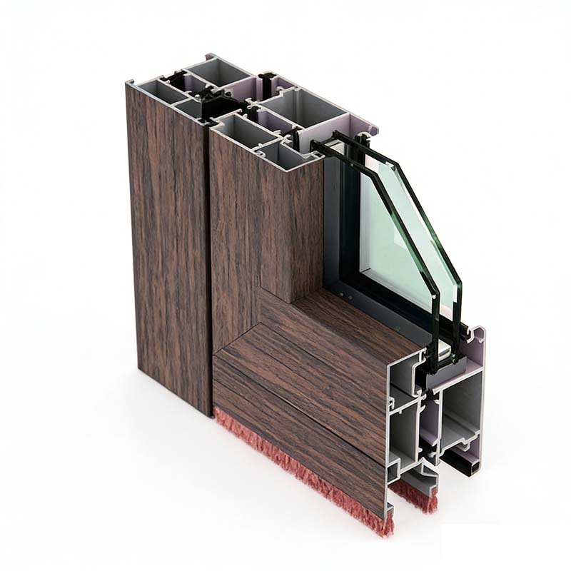 Thermal Break Aluminium Casement Dörrar Profiler